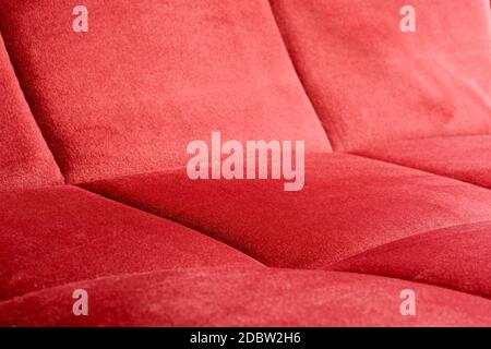 Gros plan sur un tissu velours rouge Banque D'Images