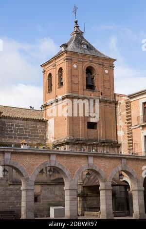 Place de l'hôtel de ville d'Avila, appelée Mercado Chico. Site du patrimoine mondial de l'UNESCO. Avila, Espagne Banque D'Images