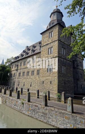 Wasserschloss Erwitte im Renaissance-Stil, Nordrhein-Westfalen, Allemagne Banque D'Images