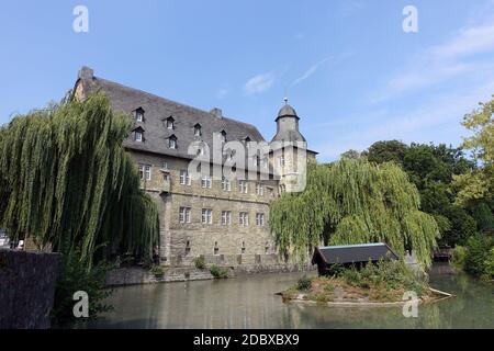 Wasserschloss Erwitte im Renaissance-Stil, Nordrhein-Westfalen, Allemagne Banque D'Images