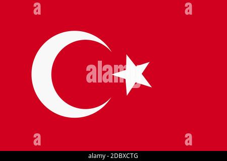 Un drapeau de la Turquie du croissant de lune rouge background illustration star Banque D'Images