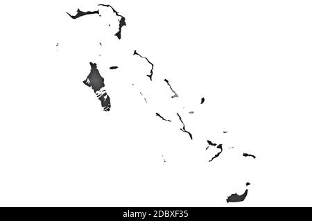 Carte des Bahamas sur ardoise sombre Banque D'Images