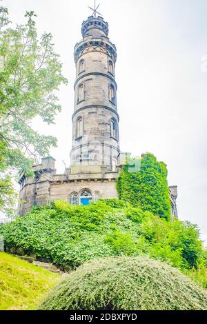 Édimbourg Écosse 5 août 2020 Edinburgh Landmark colonne de Nelson, Calton Hill, Édimbourg Écosse Banque D'Images