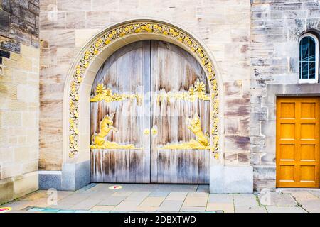 Édimbourg Écosse 6 août 2020 portes sur le terrain Holyrood Palais d'Édimbourg Banque D'Images