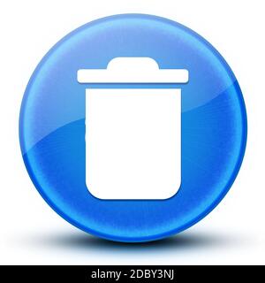 Supprimer l'illustration abstraite du bouton rond bleu brillant du globe oculaire Banque D'Images