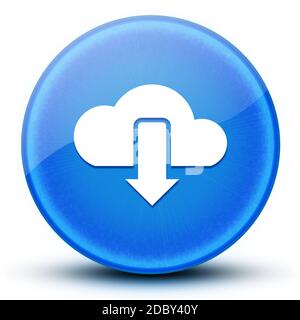 Télécharger l'illustration abstraite du bouton rond bleu brillant de l'œil Banque D'Images