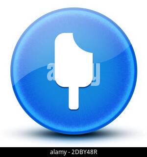 Bâton glace glace globe oculaire bleu brillant bouton rond illustration abstraite Banque D'Images