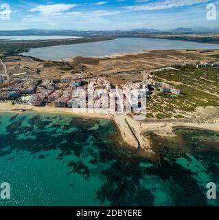 Salins, salinas prises avec Mavic Pro photographie de drone de la Mata, Torrevieja, Costa Blanca, Alicante, Espagne Banque D'Images