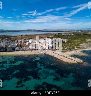 Salins, salinas prises avec Mavic Pro photographie de drone de la Mata, Torrevieja, Costa Blanca, Alicante, Espagne Banque D'Images