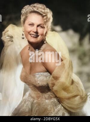 Marika Rökk, deutsch, Sängerin östereichische Schauspielerin und Tänzerin, Deutschland 1950er Jahre. L'Autriche allemande actrice, chanteuse et danseuse Marika Roekk, l'Allemagne des années 1950. Banque D'Images