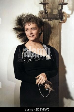 Olga Tschechowa, deutsche Schauspielerin 1950er Jahre, Deutschland. L'actrice allemande Olga Tschechowa, l'Allemagne des années 1950. Banque D'Images