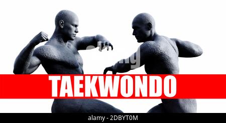 Taekwondo Class combat Fighting Sports Background Banque D'Images