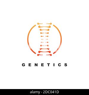 Modèle de conception de logo ADN.icône pour la technologie scientifique Illustration de Vecteur