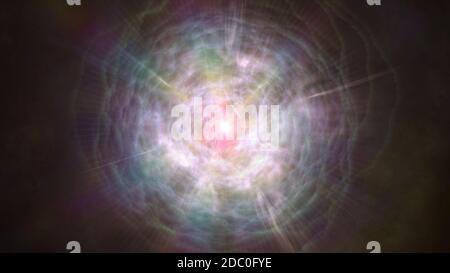 illustration du rendu 3d de l'étoile de la nébuleuse à trou noir Banque D'Images