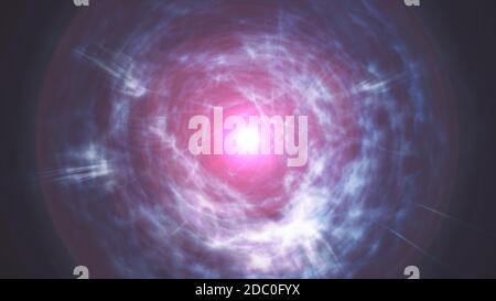 illustration du rendu 3d de l'étoile de la nébuleuse à trou noir Banque D'Images