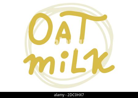 Lait d'avoine. Élément vectoriel pour logos, étiquettes, badges, autocollants. Isolation de l'illustration vectorielle sur fond blanc. Aliments biologiques, écologiques, sains. Illustration de Vecteur