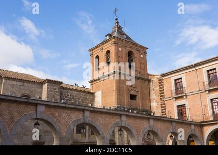 Place de l'hôtel de ville d'Avila, appelée Mercado Chico. Site du patrimoine mondial de l'UNESCO. Avila, Espagne Banque D'Images