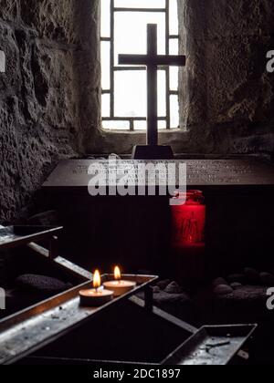 L'abbaye d'Iona sur l'île d'Iona en Écosse. Pensé pour être l'endroit où le célèbre Livre de Kells a été créé. Banque D'Images