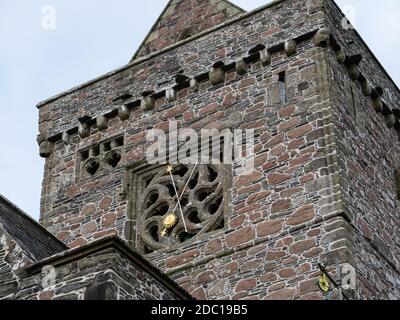 L'abbaye d'Iona sur l'île d'Iona en Écosse. Pensé pour être l'endroit où le célèbre Livre de Kells a été créé. Banque D'Images