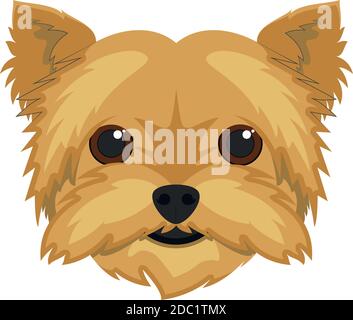 Chien du Yorkshire Terrier isolé sur fond blanc illustration vectorielle Illustration de Vecteur