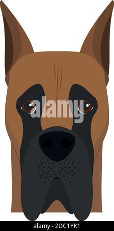 Grand chien Dane isolé sur fond blanc illustration vectorielle Illustration de Vecteur