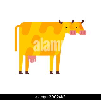 La vache à deux têtes est laideur. Animaux à deux têtes Illustration de Vecteur