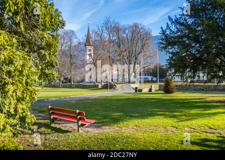 Schloskirche Interlake, Interlaken, région de la Jungfrau, Oberland bernois, Alpes suisses, Suisse, Europe Banque D'Images