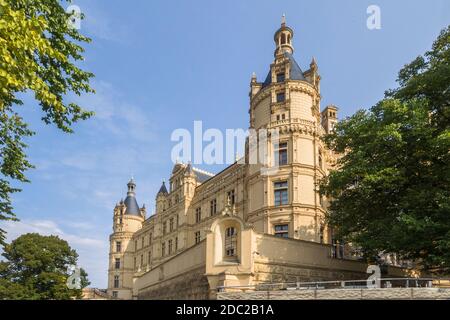 Allemagne, Schwerin dans Mecklenburg-Ouest Pomerania - Château de Schwerin Banque D'Images