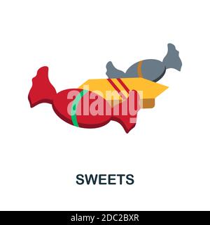 Icône bonbons. Élément simple de la collection halloween. Icône Creative Sweets pour la conception Web, les modèles, les infographies et bien plus encore Illustration de Vecteur