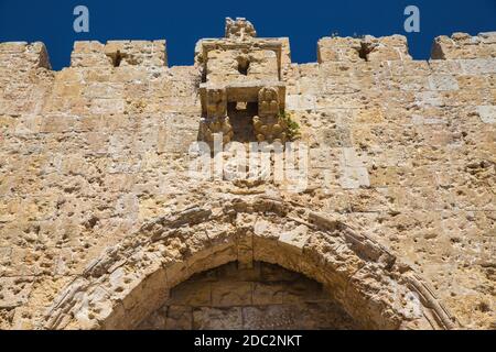 Israël, Jérusalem, porte de Sion construite dans les murs de la vieille ville, Banque D'Images