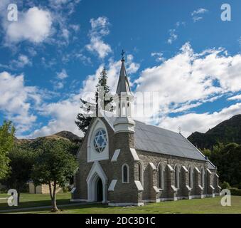 Église catholique Saint-Patrick, Arrowtown, Île du Sud, Nouvelle-Zélande. Banque D'Images