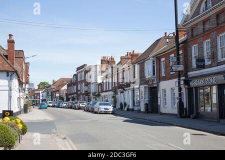 Entreprises sur West Street à Marlow, Buckinghamshire, Royaume-Uni Banque D'Images