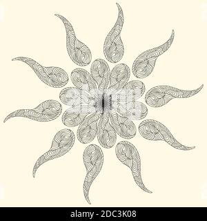 motif ornemental abstrait des éléments de la caniche Illustration de Vecteur