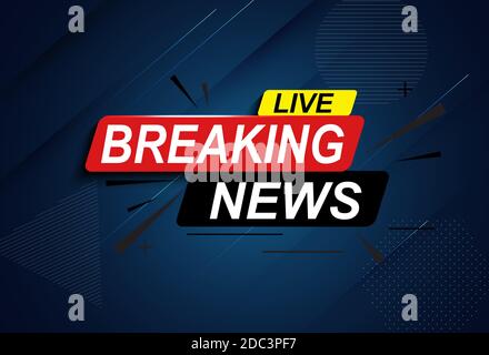 Live Breaking News Résumé Illustration de fond Banque D'Images