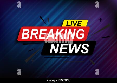 Live Breaking News Résumé Illustration de fond Banque D'Images