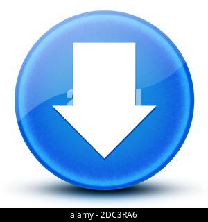 Télécharger l'illustration abstraite du bouton rond bleu brillant de l'œil Banque D'Images