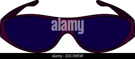 Icône lunettes de soleil de poker. Contour modifiable avec Color Fill Design. Illustration vectorielle. Illustration de Vecteur