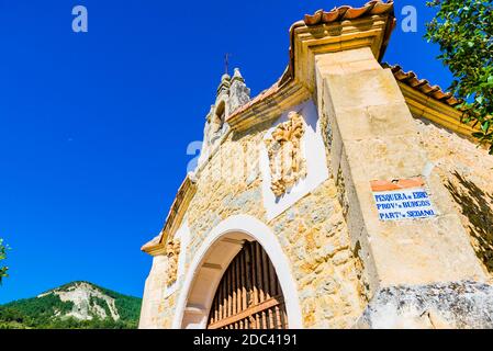 chapelle de San Antonio. Pesquera de Ebro, région de Páramos, commune de Valle de Sedano. Burgos, Castilla y León, Espagne, Europe Banque D'Images