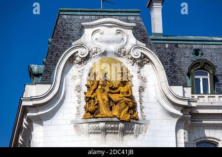 Détail de la façade de l'ambassade de France, Technikerstraße, Vienne, Autriche Banque D'Images