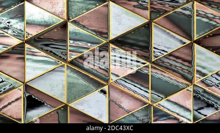 Texture d'art liquide. Arrière-plan abstrait avec effet de mélange de peinture. Acrylique liquide aux couleurs mélangées aléatoirement. Peinture liquide avec dorure. Peut être utilisé comme Banque D'Images