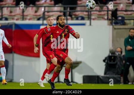 LOUVAIN, BELGIQUE - 18 NOVEMBRE : Jason Denayer de Belgique lors du match de l'UEFA Nations League entre la Belgique et le Danemark au King Power Stadium le 18 novembre 2020 à Louvain, Belgique (photo de Jeroen Meuwsen/Orange Pictures) Banque D'Images