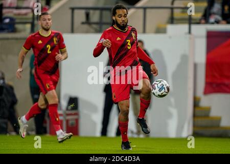 LOUVAIN, BELGIQUE - 18 NOVEMBRE : Jason Denayer de Belgique lors du match de l'UEFA Nations League entre la Belgique et le Danemark au King Power Stadium le 18 novembre 2020 à Louvain, Belgique (photo de Jeroen Meuwsen/Orange Pictures) Banque D'Images