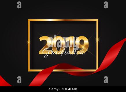 Classe de 2019 formation de Graduarion. Illustration Banque D'Images