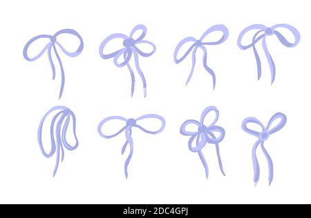 Un ensemble de boucles bleues. Illustration vectorielle Illustration de Vecteur