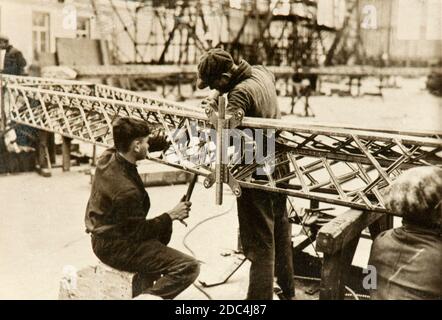 Travaux de construction et détails du Graf Zeppelin LZ 127 Banque D'Images