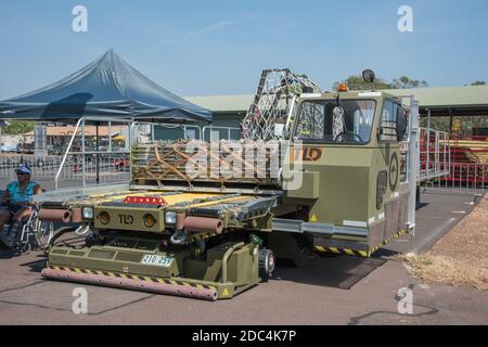 Darwin,NT,Australie-août 4,2018 : dispositif de transport de TLD militaire lors de la démonstration de l'événement Pitch Black à Darwin. Banque D'Images