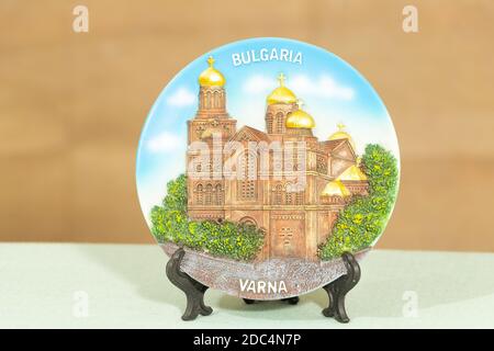 Chisinau, Moldova - 10 novembre 2020. Souvenir de Bulgarie Varna, une église Banque D'Images