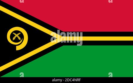 Gros plan drapeau de Vanuatu Illustration de Vecteur