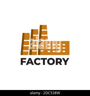 Modèle vectoriel de conception de logo Factory Symbol Illustration de Vecteur