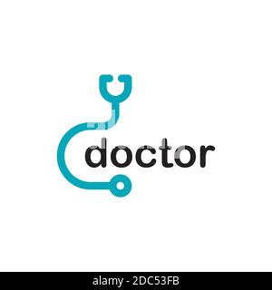 Modèle de logo médical.symbole stéthoscope Illustration de Vecteur